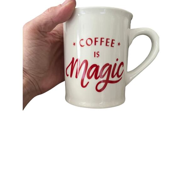 Starbucks‎ Coffee Is Magic Mug 12oz Red White Ceramic Cup Holiday Rare - Picture 4 of 9